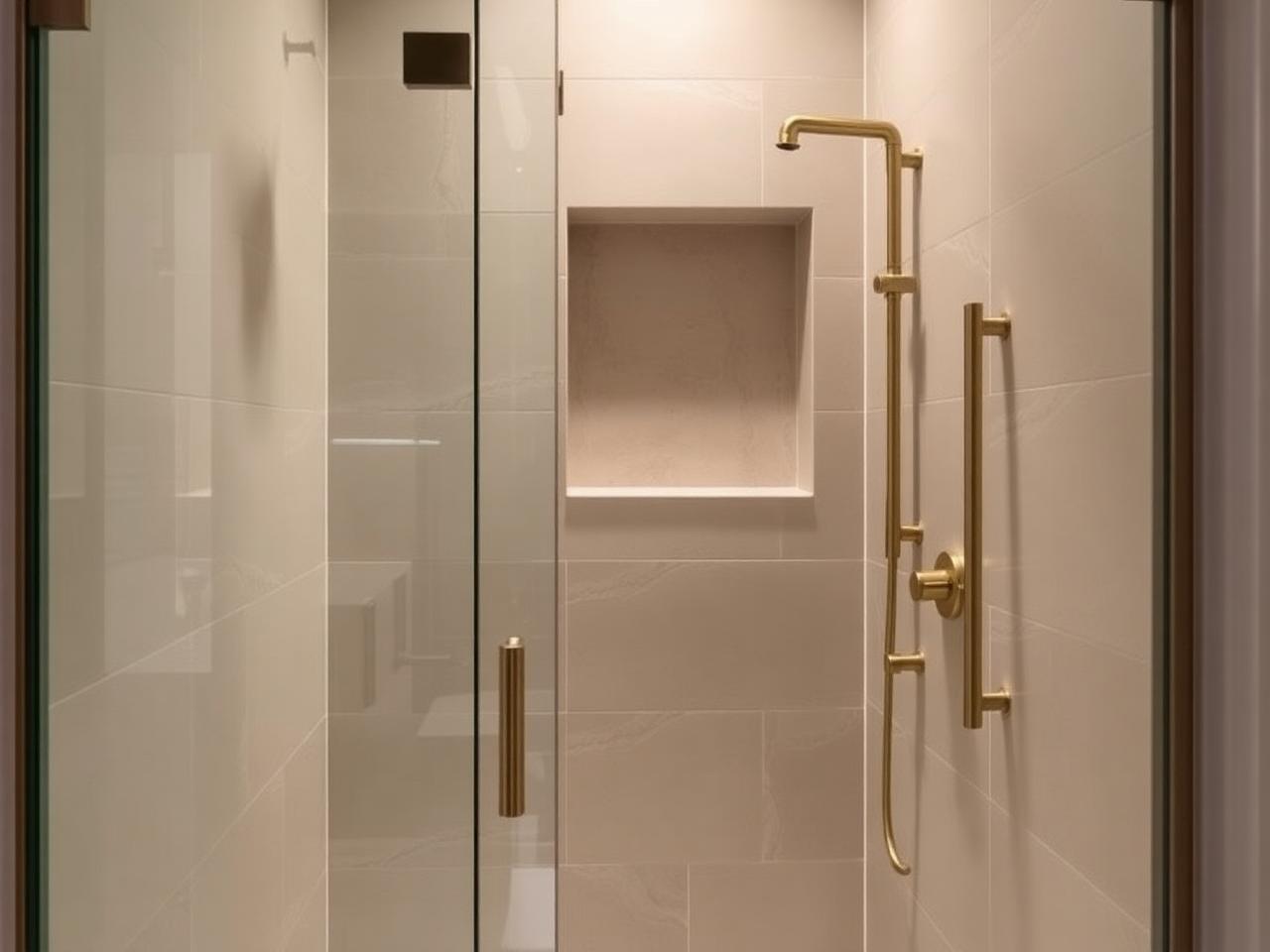 Modern tiled bathroom completed by D&M Glasgow Ltd